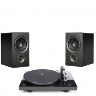 PSB Alpha AM5 aktyvios garso kolonėlės su Music Hall mmf-2.3 Phono plokštelių grotuvu