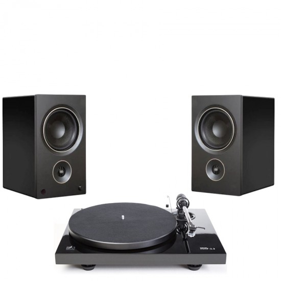 PSB Alpha AM5 aktyvios garso kolonėlės su Music Hall mmf-2.3 Phono plokštelių grotuvu