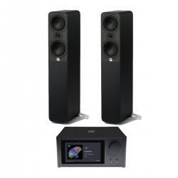 NAD C700 stereo stiprintuvas su Q Acoustics 5040 kolonėlėmis