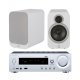 Onkyo R-N855 stereo stiprintuvas su Q Acoustics Q3020i kolonėlėmis Onkyo R-N855 stereo stiprintuvas su Q Acoustics Q3020i kolonėlėmis