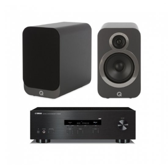 Yamaha RS-202D integruotas stiprintuvas su Q Acoustics Q3020i kolonėlėmis Yamaha RS-202D integruotas stiprintuvas su Q Acoustics Q3020i kolonėlėmis
