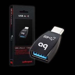 AudioQuest USB A-C Gen2 adapteris