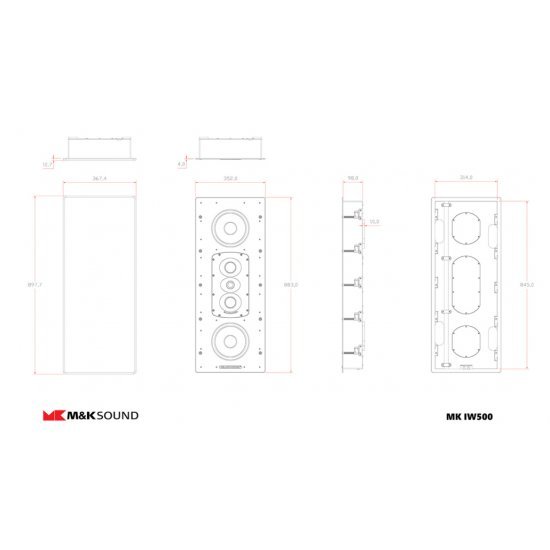 M&K Sound IW500 įmontuojama garso kolonėlė M&K Sound IW500 įmontuojama garso kolonėlė
