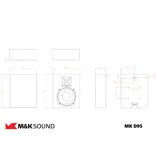 M&K Sound D95 garso kolonėlė