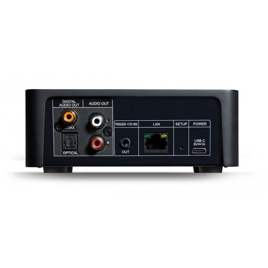 Q Acoustics M20 HD aktyvinės garso kolonėlės su NAD CS1 tinklo grotuvu
