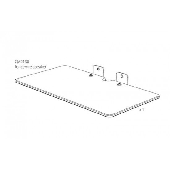 Q Acoustics QA2130 stiklinė lentynėlė centrinei garso kolonėlei Q Acoustics QA2130 stiklinė lentynėlė centrinei garso kolonėlei