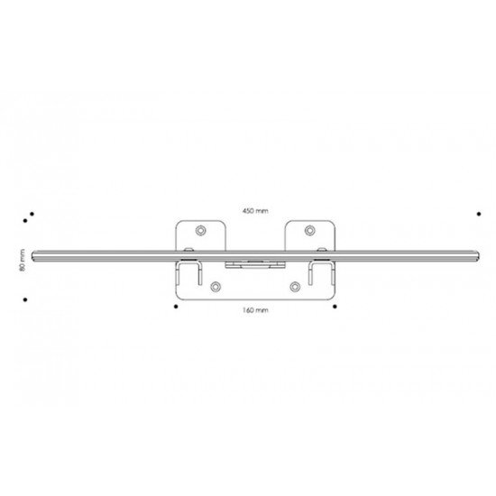 Q Acoustics QA2130 stiklinė lentynėlė centrinei garso kolonėlei 