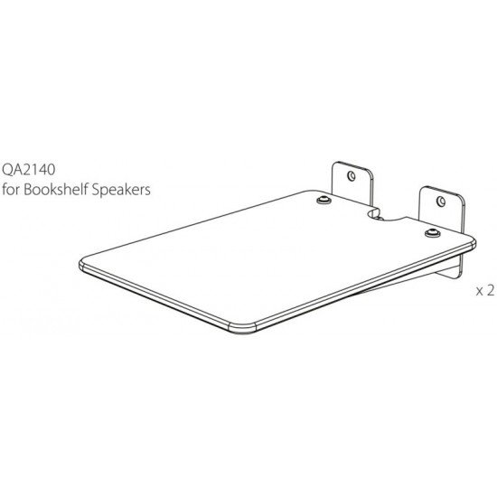 Q Acoustics QA2140 stiklinė lentynėlė garso kolonėlėms 