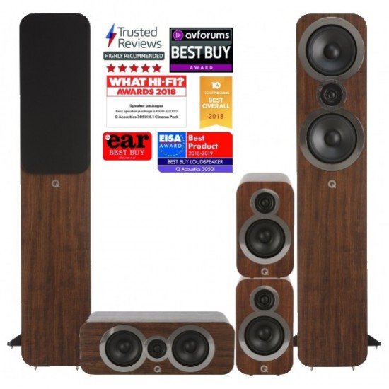 Q Acoustics Q3050i 5.0 kolonėlių komplektas Q Acoustics Q3050i 5.0 kolonėlių komplektas