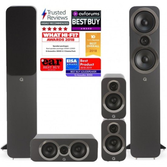 Q Acoustics Q3050i 5.0 kolonėlių komplektas Q Acoustics Q3050i 5.0 kolonėlių komplektas