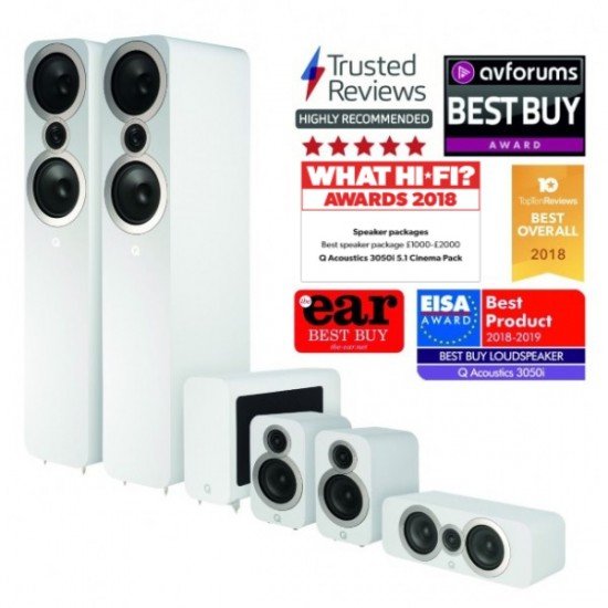Q Acoustics 3050i 5.1 namų kino kolonėlių komplektas Q Acoustics 3050i 5.1 namų kino kolonėlių komplektas