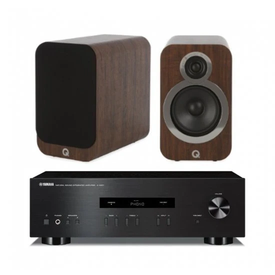 Yamaha AS-201 integruotas stiprintuvas su Q Acoustics Q3020i kolonėlėmis Yamaha AS-201 integruotas stiprintuvas su Q Acoustics Q3020i kolonėlėmis
