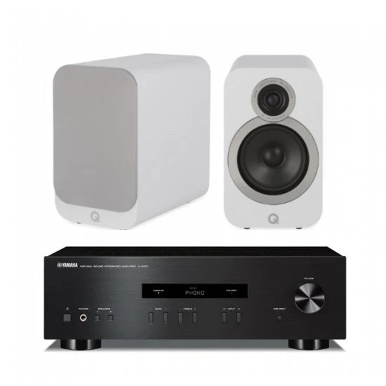 Yamaha AS-201 integruotas stiprintuvas su Q Acoustics Q3020i kolonėlėmis Yamaha AS-201 integruotas stiprintuvas su Q Acoustics Q3020i kolonėlėmis