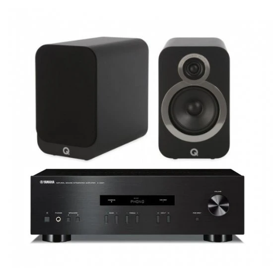 Yamaha AS-201 integruotas stiprintuvas su Q Acoustics Q3020i kolonėlėmis Yamaha AS-201 integruotas stiprintuvas su Q Acoustics Q3020i kolonėlėmis