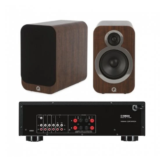 Yamaha AS-201 integruotas stiprintuvas su Q Acoustics Q3020i kolonėlėmis Yamaha AS-201 integruotas stiprintuvas su Q Acoustics Q3020i kolonėlėmis