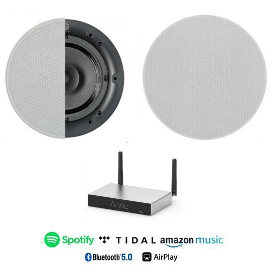 Arylic A30+ su Q Acoustics QI65CB integruojama sistema Arylic A30+ su Q Acoustics QI65CB integruojama sistema