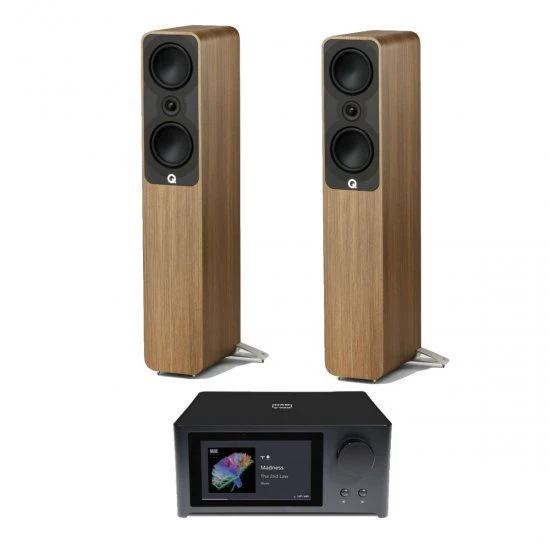 NAD C700 stereo stiprintuvas su Q Acoustics 5040 kolonėlėmis NAD C700 stereo stiprintuvas su Q Acoustics 5040 kolonėlėmis