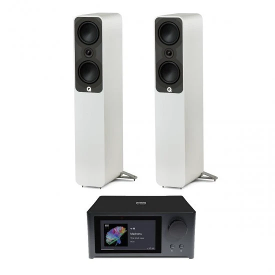 NAD C700 stereo stiprintuvas su Q Acoustics 5040 kolonėlėmis NAD C700 stereo stiprintuvas su Q Acoustics 5040 kolonėlėmis